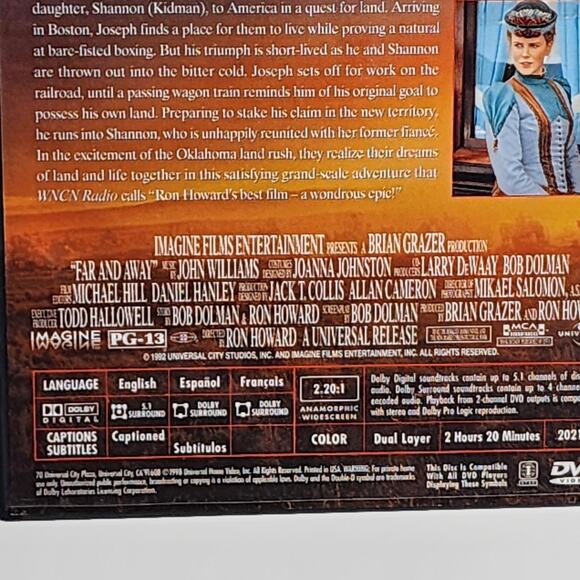 Far and Away (1992 / Widescreen) Tom Cruise & Nicole Kidman DVD Movie - Picture 4 of 6